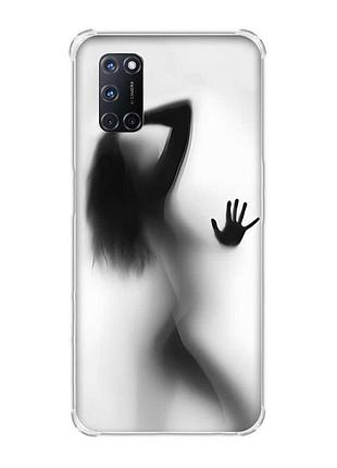 Чохол з малюнком на oppo a52/a72/a92 :: силует дівчини (принт 66)