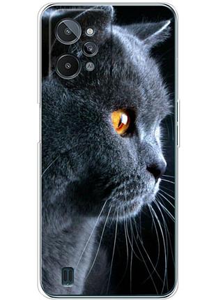 Чехол силиконовый с картинкой на realme c31 (британский кот)