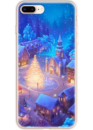 Чохол силіконовий з картинкою на iphone 7 plus (новорічний)