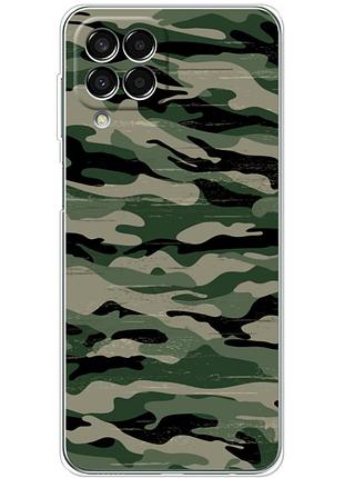 Чехол силиконовый с картинкой на samsung galaxy m33 5g (m336) (патриотический, камуфляж)