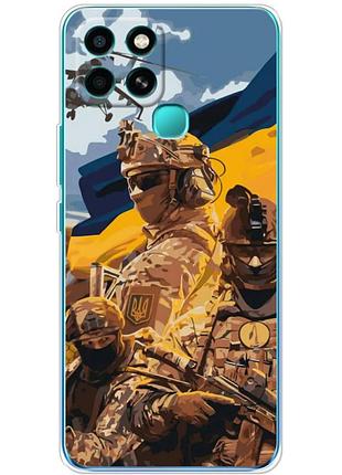 Чохол силіконовий з картинкою на infinix smart 6 (патріотичний, воїни зсу)