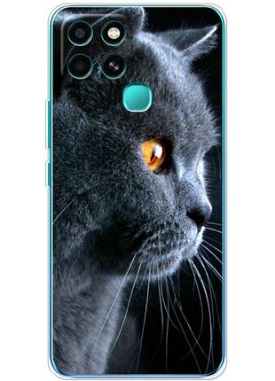 Чехол силиконовый с картинкой на infinix smart 6 (британский кот)