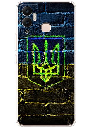 Чехол силиконовый с картинкой на infinix hot 12 play (патриотический, герб украины)