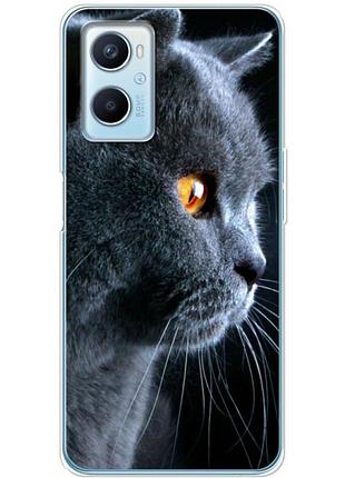 Чехол силиконовый с картинкой на oppo a96 (британский кот)