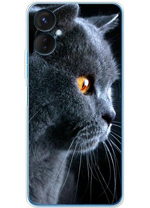 Чехол силиконовый с картинкой на tecno spark 9 pro (британский кот)