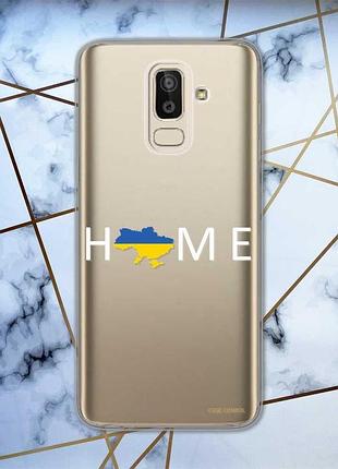 Прозрачный чехол для samsung galaxy j8 (2018) :: дом украина (принт 73)