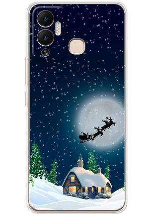 Чехол силиконовый с картинкой на infinix hot 12 play (новогодний)