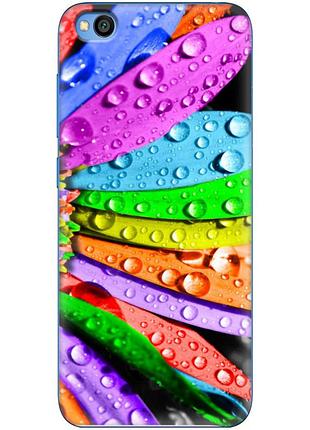 Чехол силиконовый с картинкой на xiaomi redmi go (цветные листья)