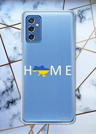Прозрачный чехол на samsung galaxy m52 :: дом украина (принт 73)