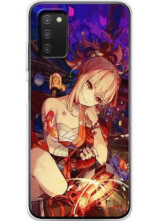Чехол силиконовый с картинкой на samsung galaxy a03s (a037) (аниме, anime)