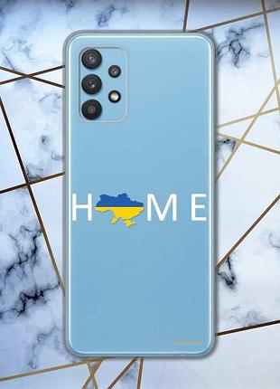 Прозрачный чехол на samsung galaxy a32 :: дом украина (принт 73)