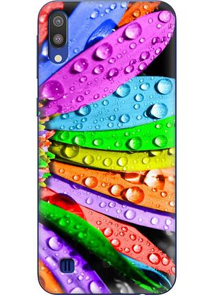 Чехол силиконовый с картинкой на samsung galaxy m10 (m105) (цветные листья)
