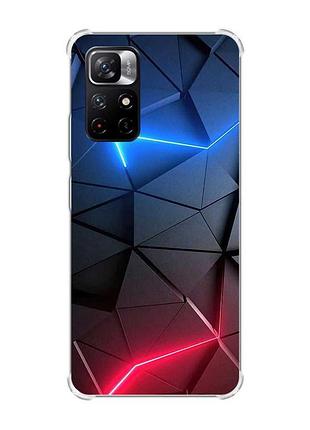 Чохол з потовщеними кутами на xiaomi redmi note 11 5g дизайн рельєфний фон принт 36