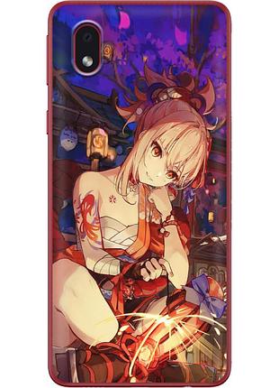 Чехол силиконовый с картинкой на samsung galaxy a01 core (a013) (аниме, anime)