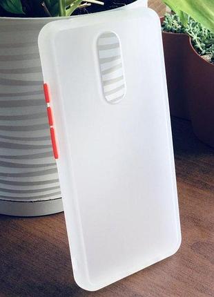 Матовый чехол soft touch для xiaomi redmi 8 белый