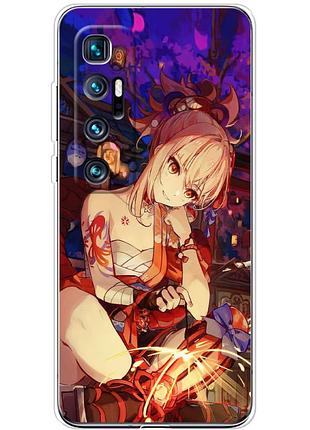 Чехол силиконовый с картинкой на xiaomi mi 10 ultra (аниме, anime)
