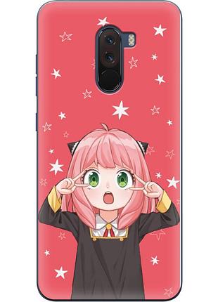 Чехол силиконовый с картинкой на xiaomi pocophone f1 (аниме, anime)