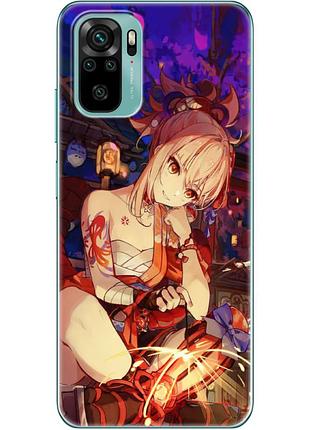 Чехол силиконовый с картинкой на xiaomi redmi note 10s (аниме, anime)