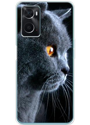 Чехол силиконовый с картинкой на oppo a76 (британский кот)