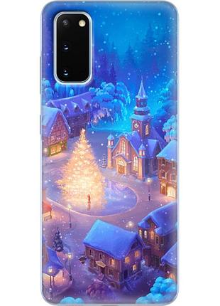 Чехол силиконовый с картинкой на samsung galaxy s20 (g980) (новогодний)