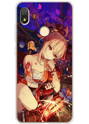 Чехол силиконовый с картинкой на tecno pop 3 (аниме, anime)