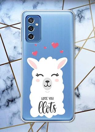 Прозрачный чехол на samsung galaxy m52 :: лама (принт 94)