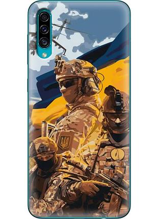 Чехол силиконовый с картинкой на samsung galaxy a30s (a307) (патриотический, воины всу)