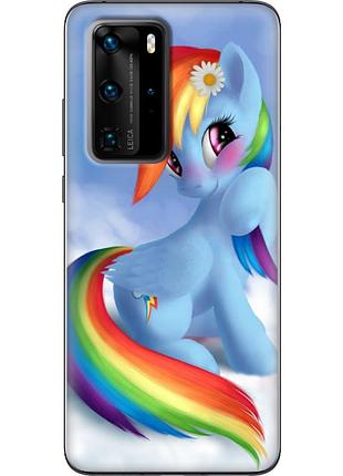 Чехол силиконовый с картинкой на huawei p40 pro (литл пони, my little pony)