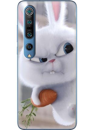 Чохол силіконовий з картинкою на xiaomi mi 10 pro (кролик сніжок)