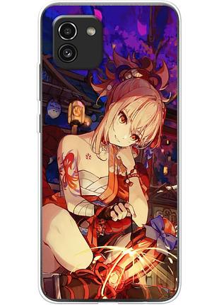 Чохол силіконовий з картинкою на samsung galaxy a03 (a035) (аніме, anime)