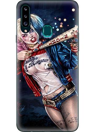 Чехол силиконовый с картинкой на samsung galaxy a20s (a207) (харли квинн, harley quinn)