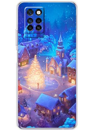 Чохол силіконовий з картинкою на infinix note 10 pro (новорічний)