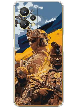 Чехол силиконовый с картинкой на realme 9 (патриотический, воины всу)