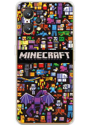 Чехол силиконовый с картинкой на realme 9 (майнкрафт, minecraft)