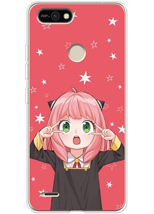 Чехол силиконовый с картинкой на tecno pop 2f (аниме, anime)