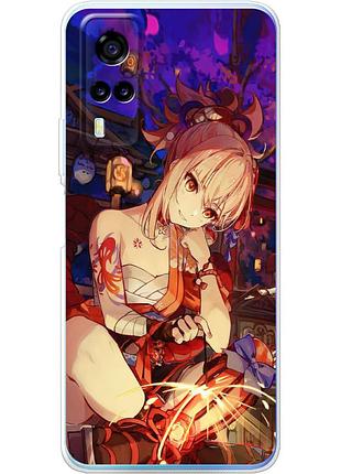 Чехол силиконовый с картинкой на vivo y53s (аниме, anime)