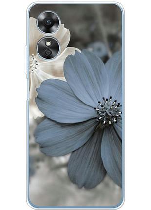 Чехол силиконовый с картинкой на oppo a17 (цветок гербера)