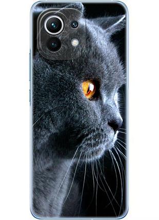 Чехол силиконовый с картинкой на xiaomi mi 11 (британский кот)