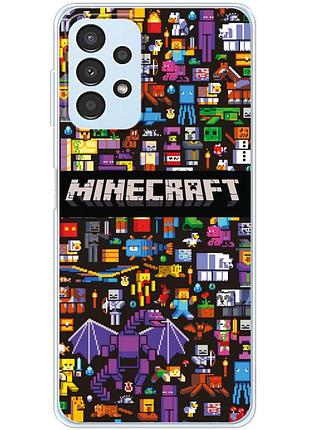 Чехол силиконовый с картинкой на samsung galaxy a32 5g (a326) (майнкрафт, minecraft)