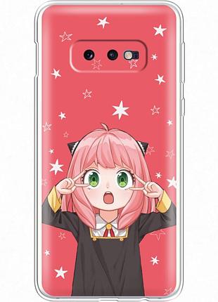 Чехол силиконовый с картинкой на samsung galaxy s10e (g970) (аниме, anime)
