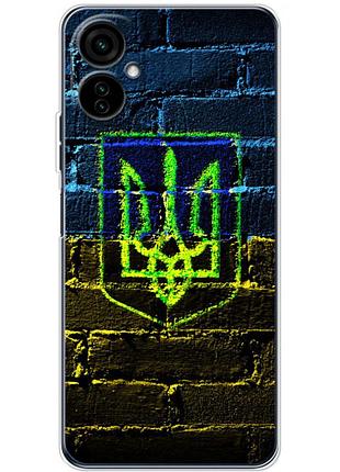 Чехол силиконовый с картинкой на tecno camon 19 neo (патриотический, герб украины)