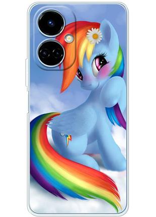 Чохол силіконовий з картинкою на tecno camon 19 pro (літл поні, my little pony)