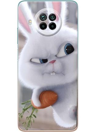 Чехол силиконовый с картинкой на xiaomi mi 10t lite (кролик снежок)