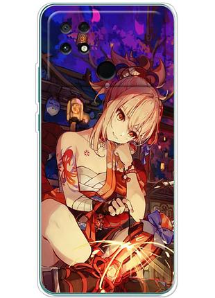 Чехол силиконовый с картинкой на xiaomi poco с40 (аниме, anime)