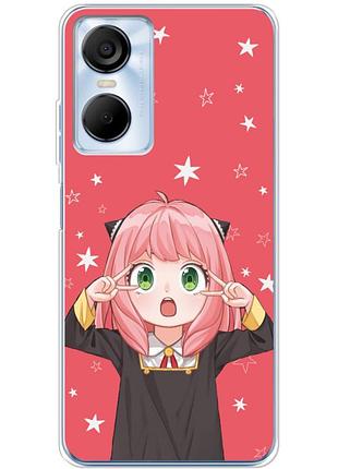 Чехол силиконовый с картинкой на tecno pop 6 pro (аниме, anime)