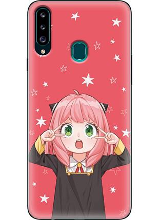 Чехол силиконовый с картинкой на samsung galaxy a20s (a207) (аниме, anime)