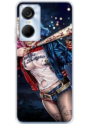 Чехол силиконовый с картинкой на tecno pop 6 pro (харли квинн, harley quinn)