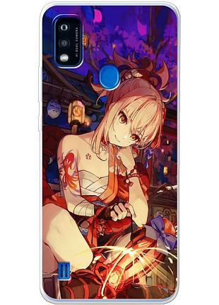 Чехол силиконовый с картинкой на zte blade a51 (аниме, anime)