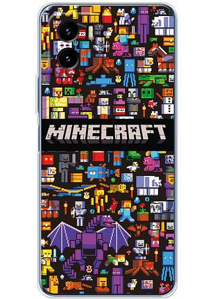 Чехол силиконовый с картинкой на vivo y15s (майнкрафт, minecraft)