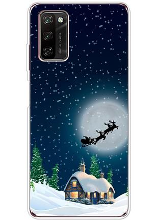 Чохол силіконовий з картинкою на blackview a100 (новорічний)